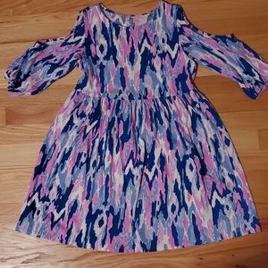 Lily Pulitzer cold shoulder cotton dress